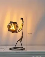 Candle Holder Vintage Maiden Moroccan Lamp Wrought Iron