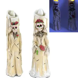 Candle LED Lights Horror Candle Skull Couple Props -  - #tag1#