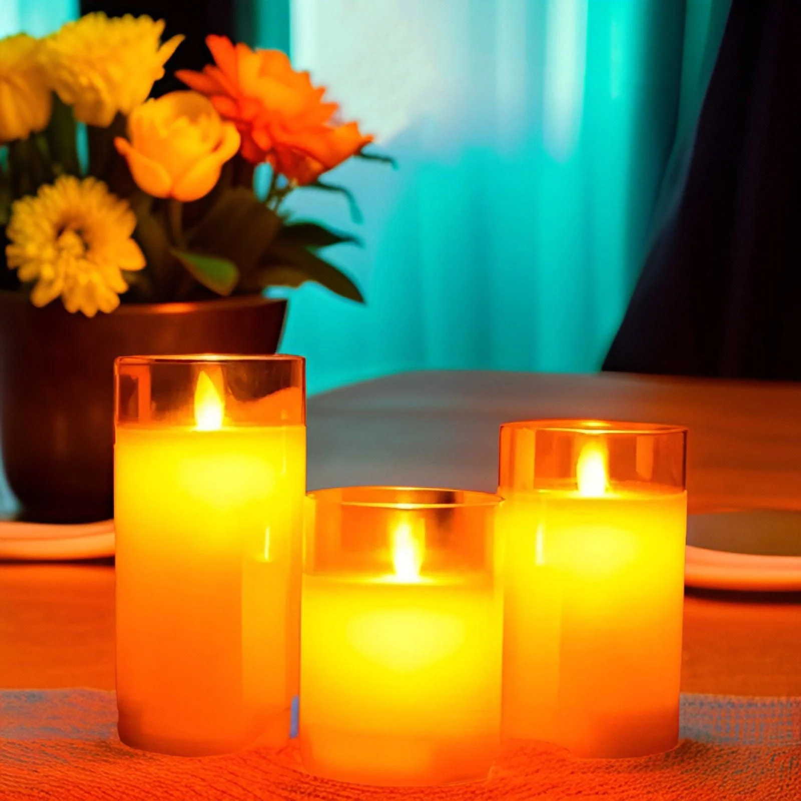 Candle Lamp - Aesthetic flameless LED candles with timer -  - #tag1#