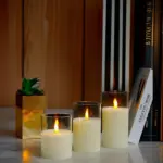 Candle Lamp Aesthetic flameless LED candles with timer tag1