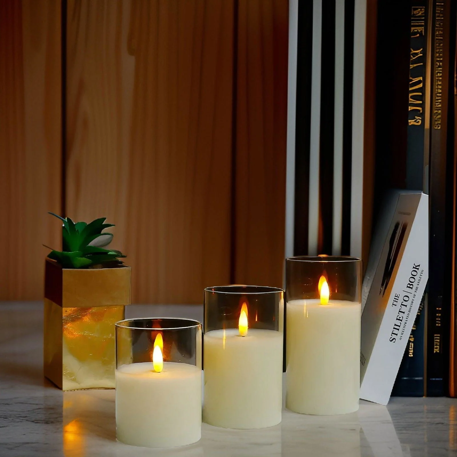 Candle Lamp - Aesthetic flameless LED candles with timer -  - #tag1#
