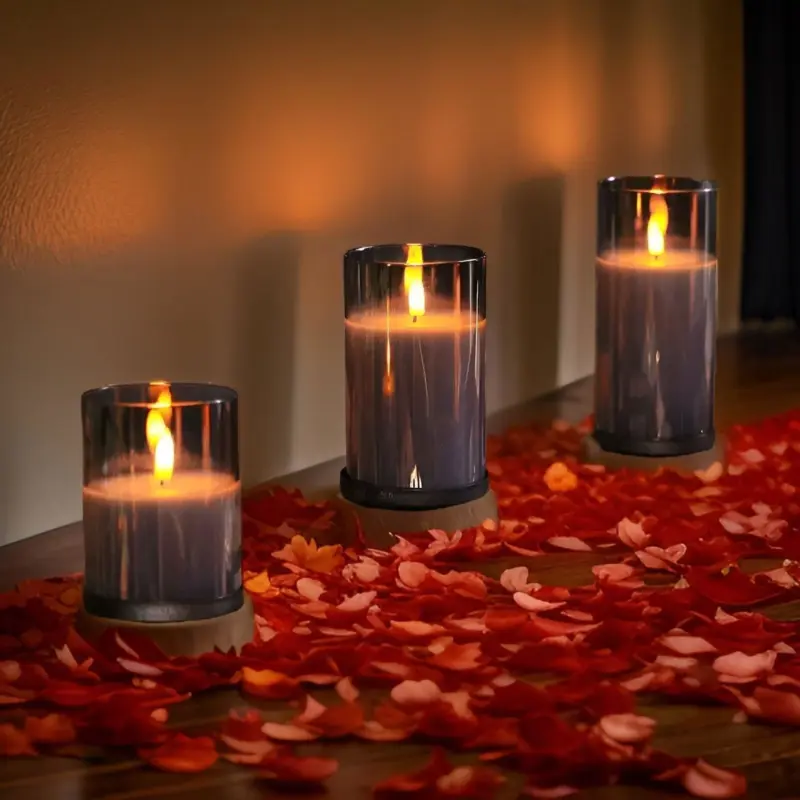 Candle Lamp Aesthetic flameless LED candles with timer tag1