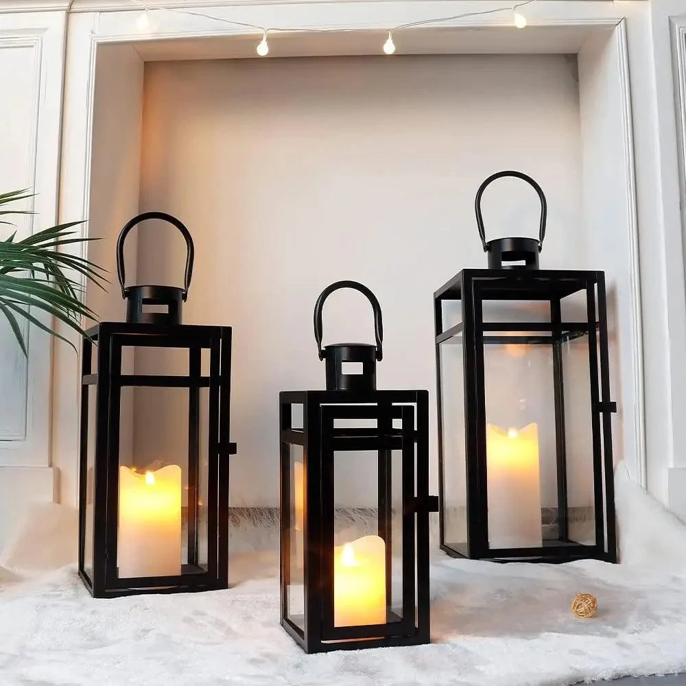 Candle Lanterns 3-Piece Set -