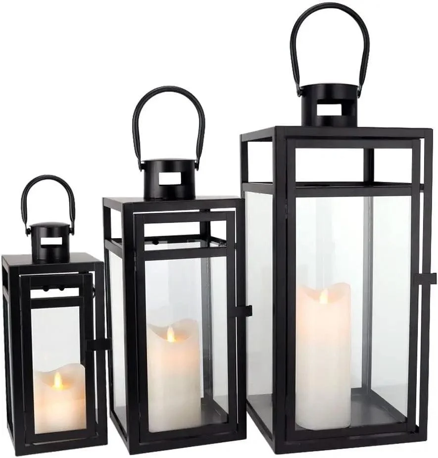 Candle Lanterns 3-Piece Set -