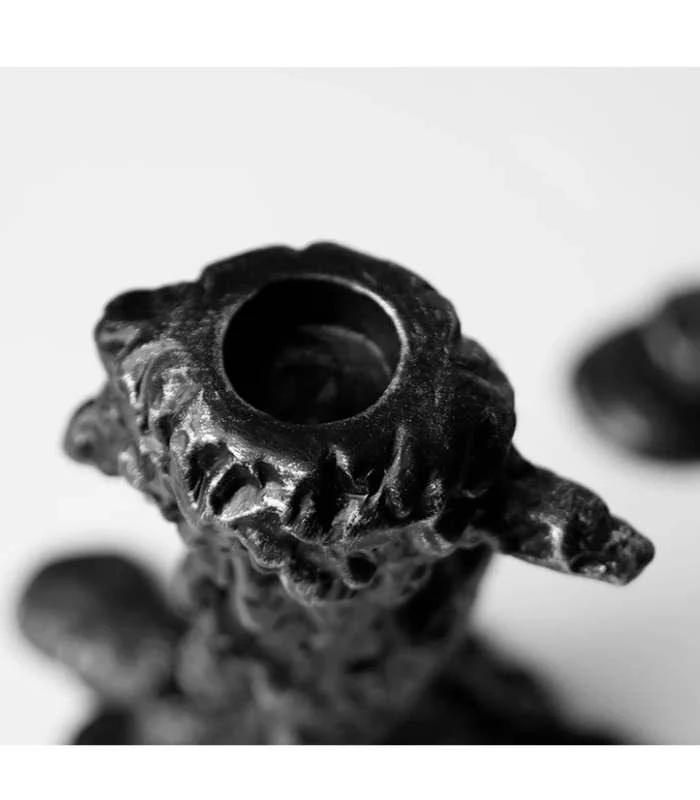 Candlestick Candle Holder Drip Resin Black -  - #tag1#