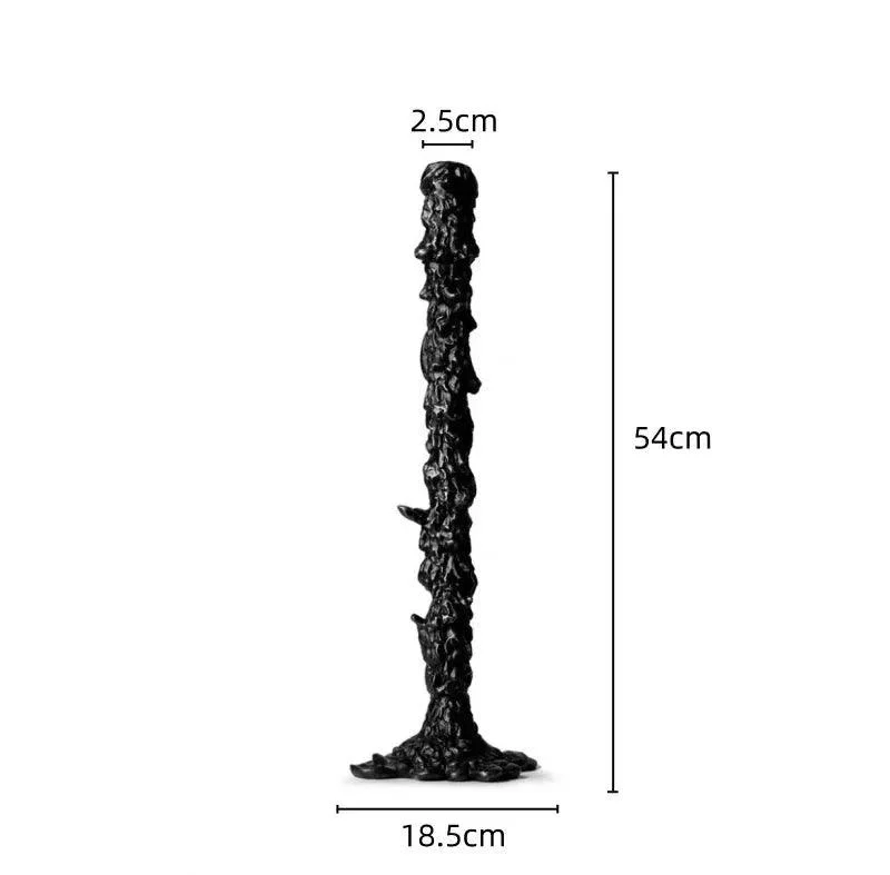 Candlestick Candle Holder Drip Resin Black -  - #tag1#