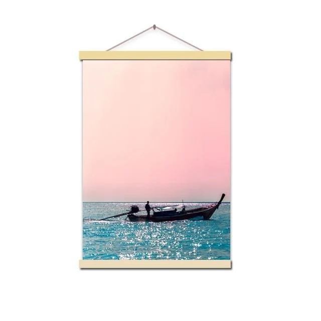 Canvas Painting Beach Ship Sea Wall Art Nordic Posters And Prints Pineapple Home Decoration Pictures For Living Room -  - #tag1#