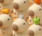 Capybara Orange Glow Night Lamp tag1