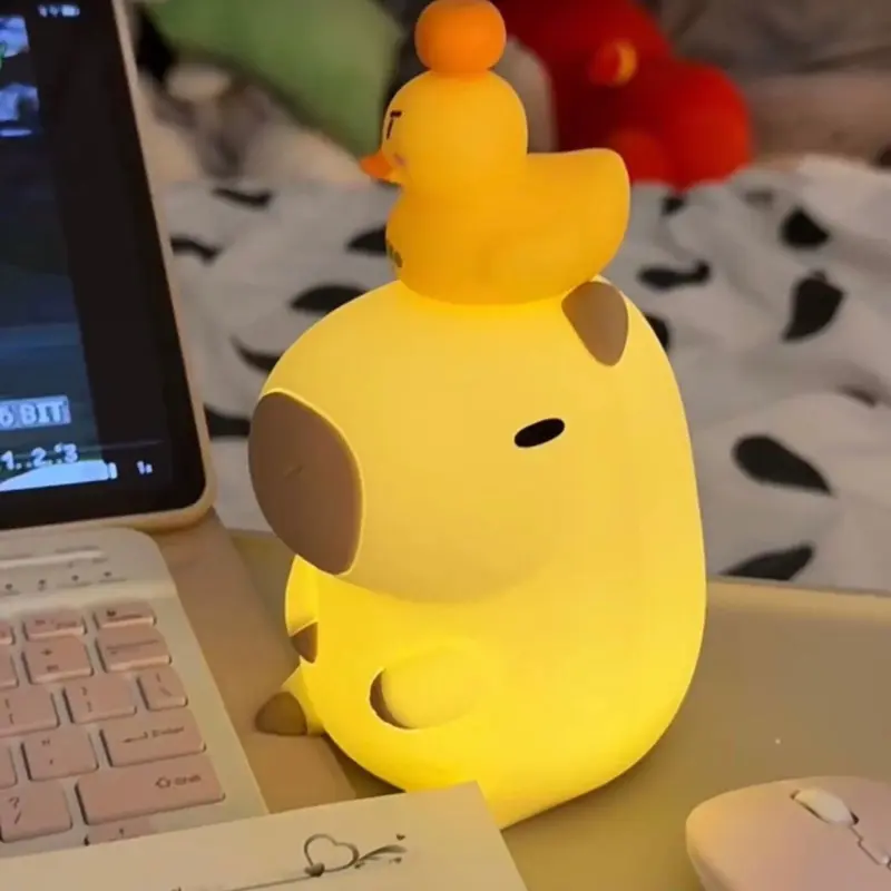 Capybara Orange Glow Night Lamp tag1