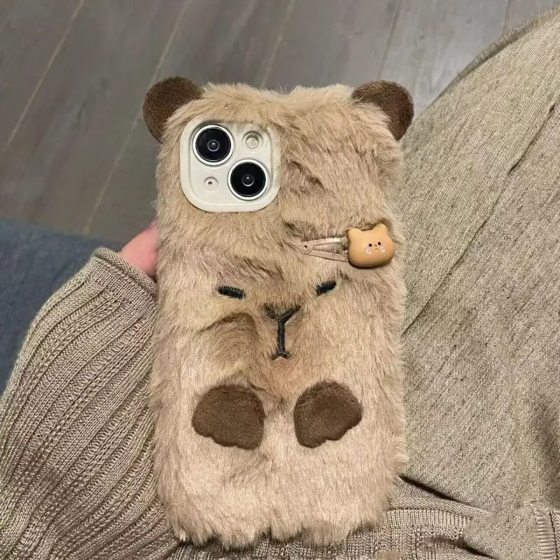 Capybara with Hair Clip iPhone Case tag1