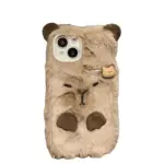 Capybara with Hair Clip iPhone Case tag1