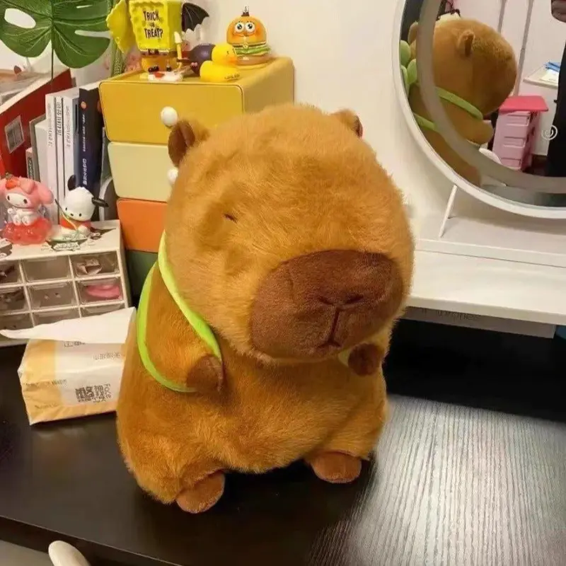 Capybara with Turtle Backpack Doll Plushie tag1