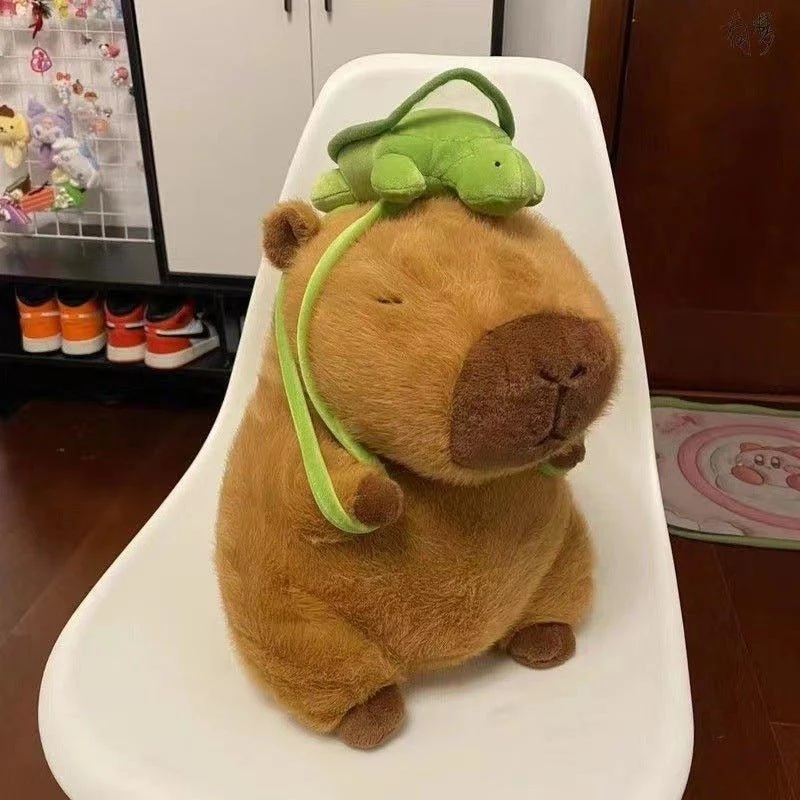 Capybara with Turtle Backpack Doll Plushie -  - #tag1#