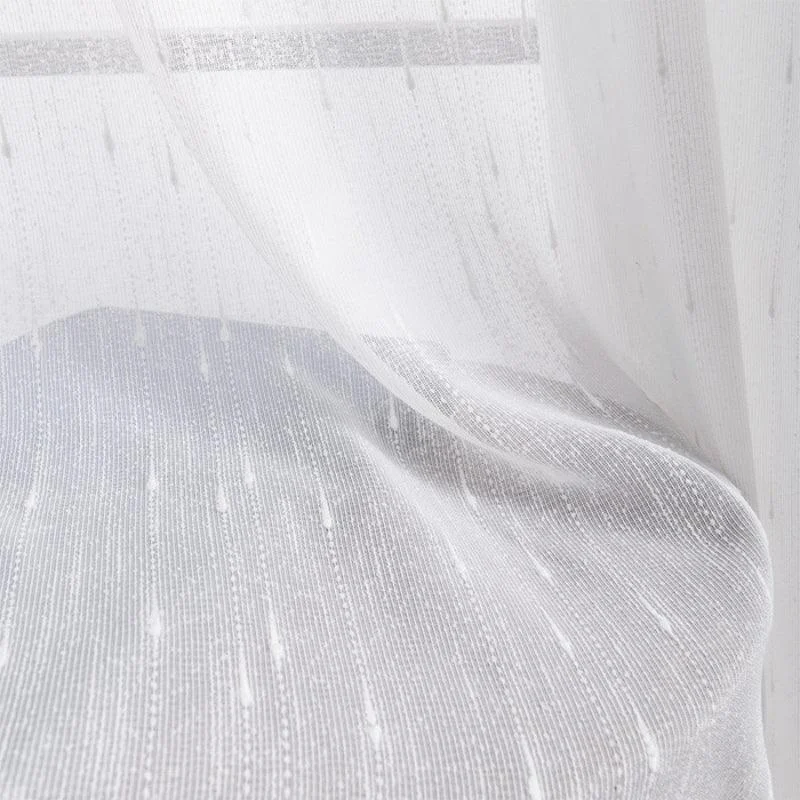 Cara - Rain Texture Semi-transparent Curtains with Eyelets -  - #tag1#