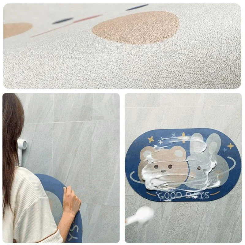 Cartoon Anti-Slip Bathroom Mat, Washable Quick Drying Anti-Bacterial Door Mat -  - #tag1#