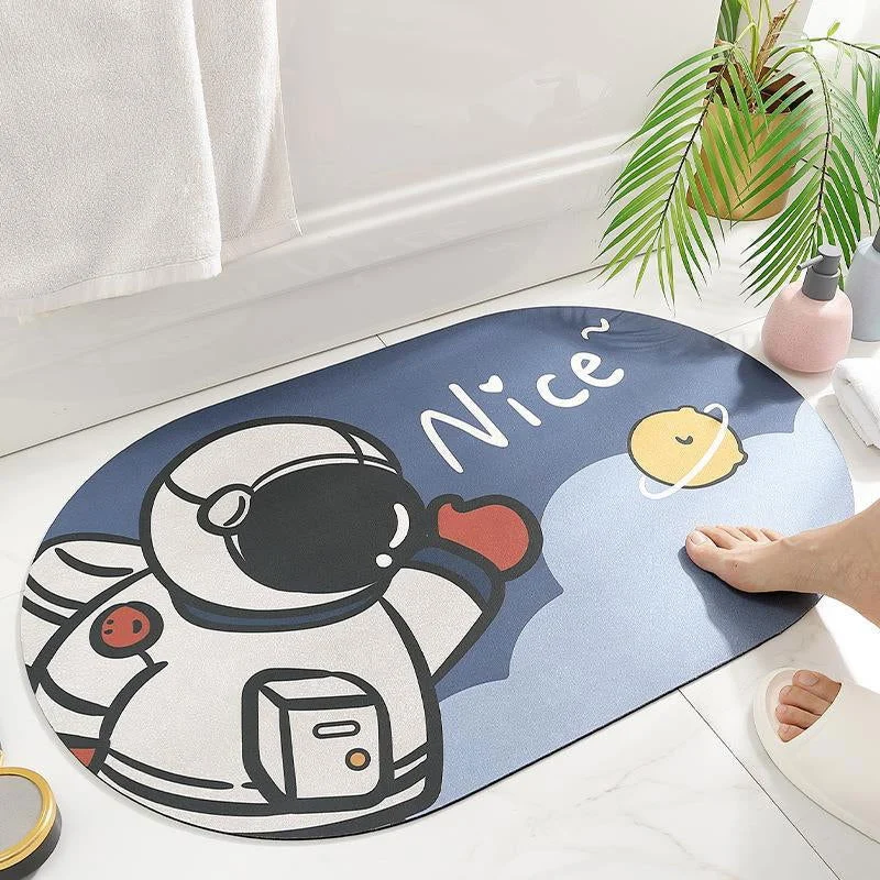Cartoon Anti-Slip Bathroom Mat, Washable Quick Drying Anti-Bacterial Door Mat -  - #tag1#