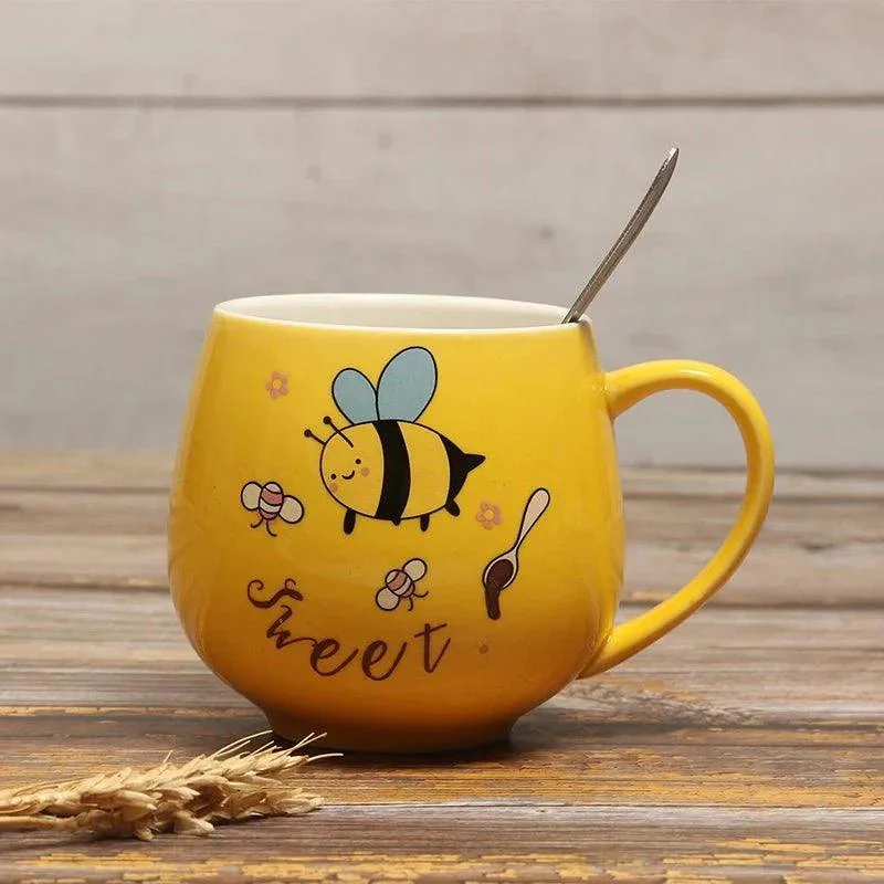 Cartoon Bee Ceramic Coffee Mug -  - #tag1#