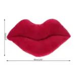 Cartoon Big Red Lips Plush Cushion tag1
