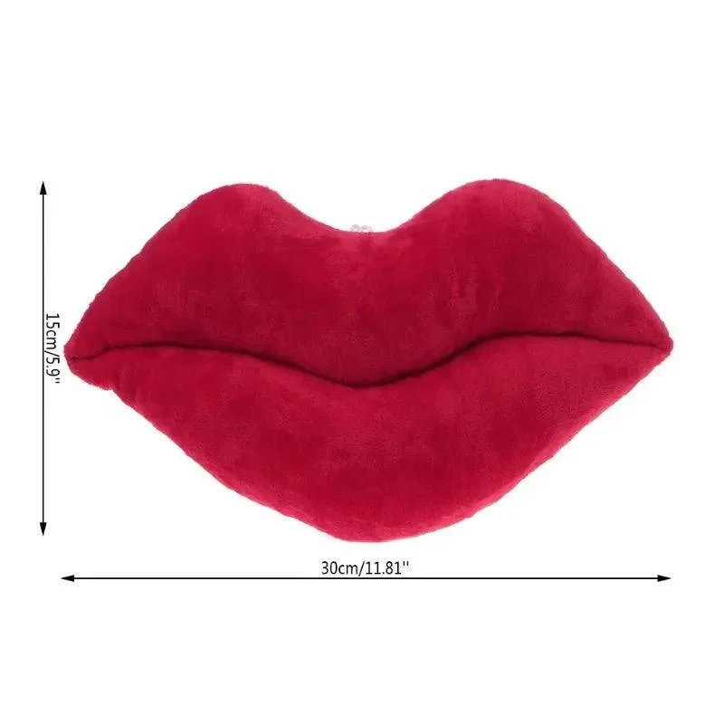 Cartoon Big Red Lips Plush Cushion -  - #tag1#