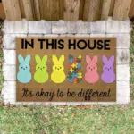 Cartoon Bunny Rabbit Non Slip Doormat tag1