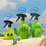Cartoon Cactus Shape Plant Watering Bottle tag1
