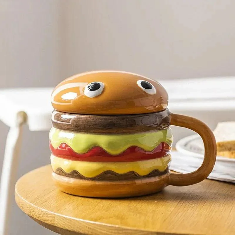 Cartoon Ceramic Hamburger Coffee Mug -  - #tag1#