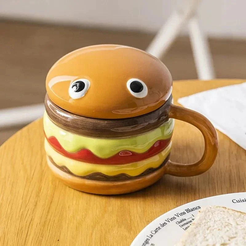 Cartoon Ceramic Hamburger Coffee Mug -  - #tag1#