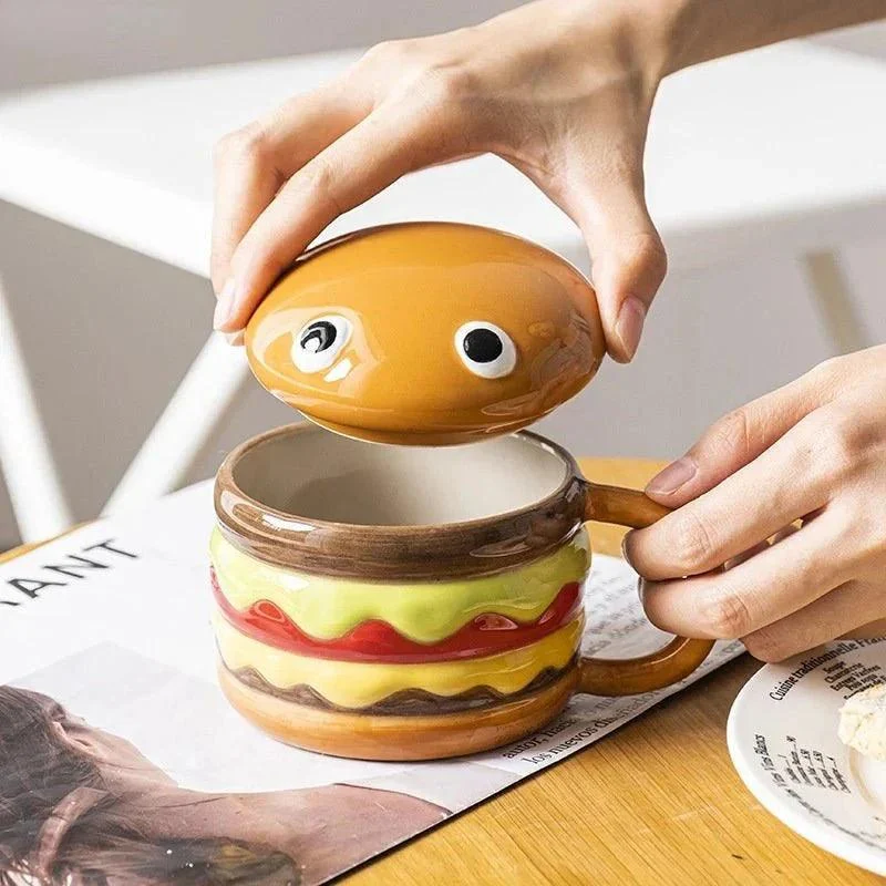 Cartoon Ceramic Hamburger Coffee Mug -  - #tag1#