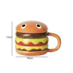Cartoon Ceramic Hamburger Coffee Mug tag1