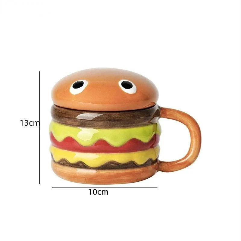 Cartoon Ceramic Hamburger Coffee Mug -  - #tag1#