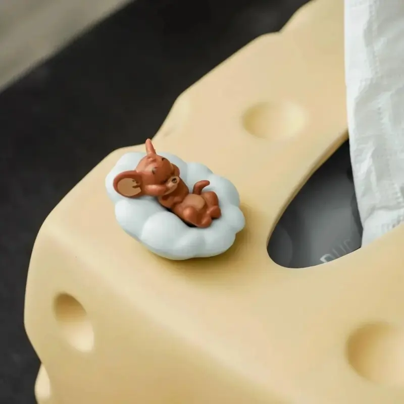 Cartoon Cheese Shape Ceramic Tissue Box tag1