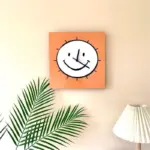 Cartoon Face Digital Wall Clock tag1