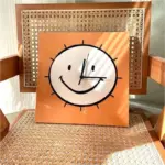 Cartoon Face Digital Wall Clock tag1