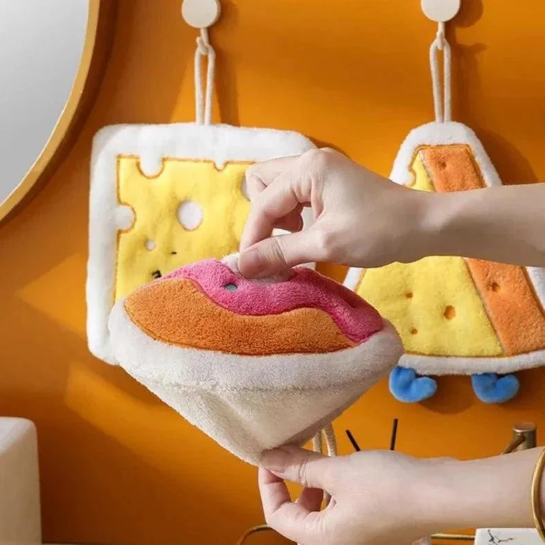 Cartoon Fleece Food Shaped Hand Towel -  - #tag1#