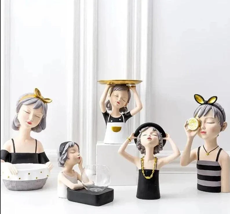 Cartoon Girls Character Sculpture -