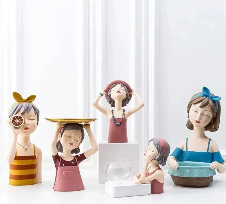 Cartoon Girls Character Sculpture -