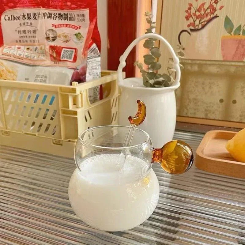 Cartoon Heat Resistant Glass Ball Handle Mug -  - #tag1#