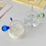 Cartoon Heat Resistant Glass Ball Handle Mug tag1