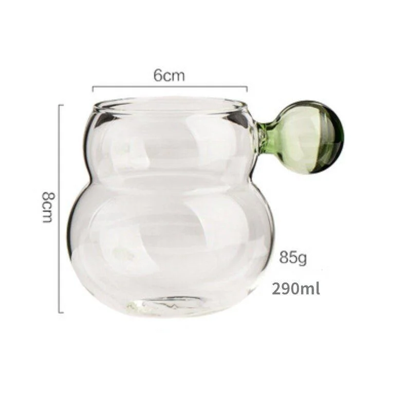 Cartoon Heat Resistant Glass Ball Handle Mug -  - #tag1#