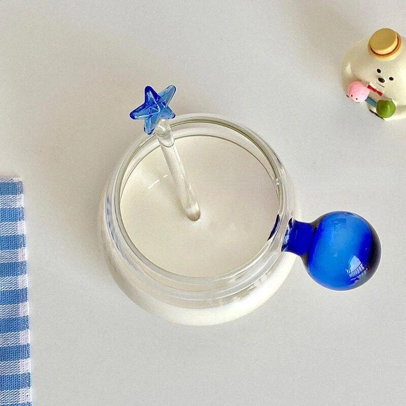 Cartoon Heat Resistant Glass Ball Handle Mug -  - #tag1#