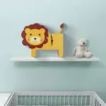 Cartoon Lion Swinging Wall Clock Playful Home Decor