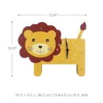 Cartoon Lion Swinging Wall Clock Playful Home Decor