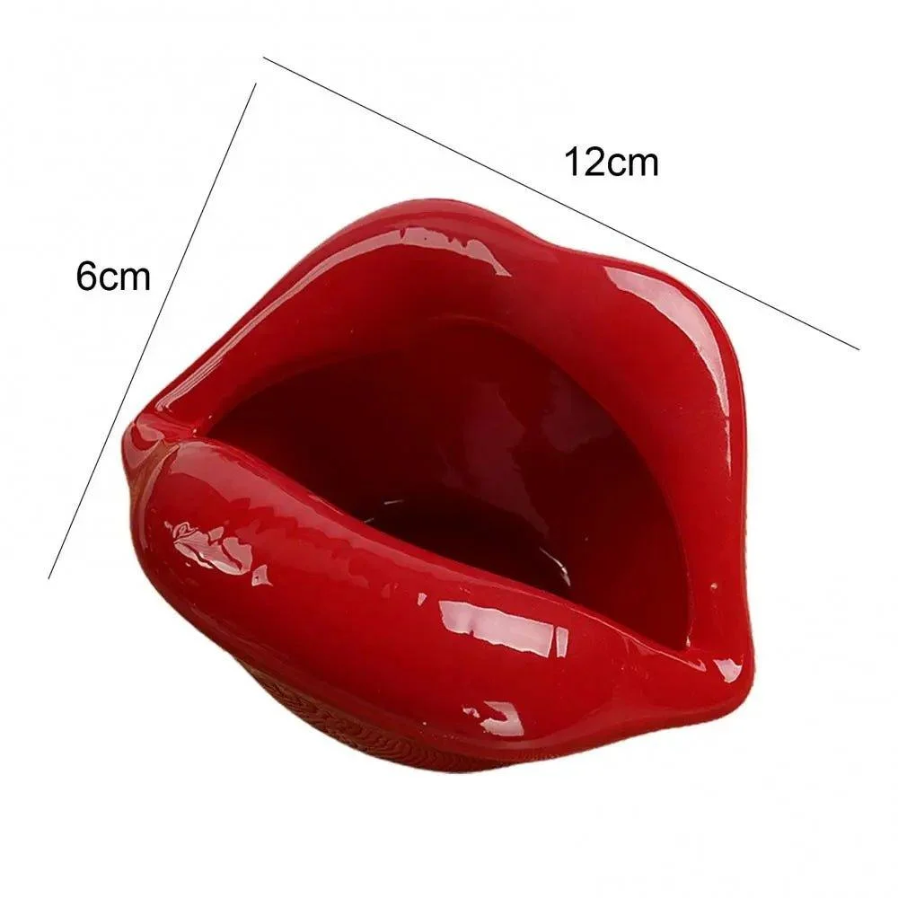 Cartoon Lips Ceramic Ashtray - - #tag1#