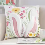 Cartoon_Rabbit_Floral_Cushion_Cover_-_-4149100 Cartoon Rabbit Floral Cushion Cover