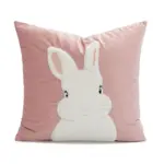 Cartoon_Rabbit_Floral_Cushion_Cover_-_-4149130 Cartoon Rabbit Floral Cushion Cover