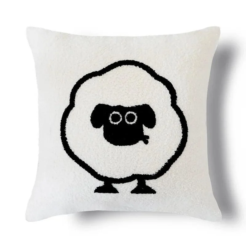 Cartoon Sheep Pillow Cover -