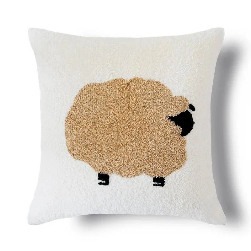 Cartoon Sheep Pillow Cover -