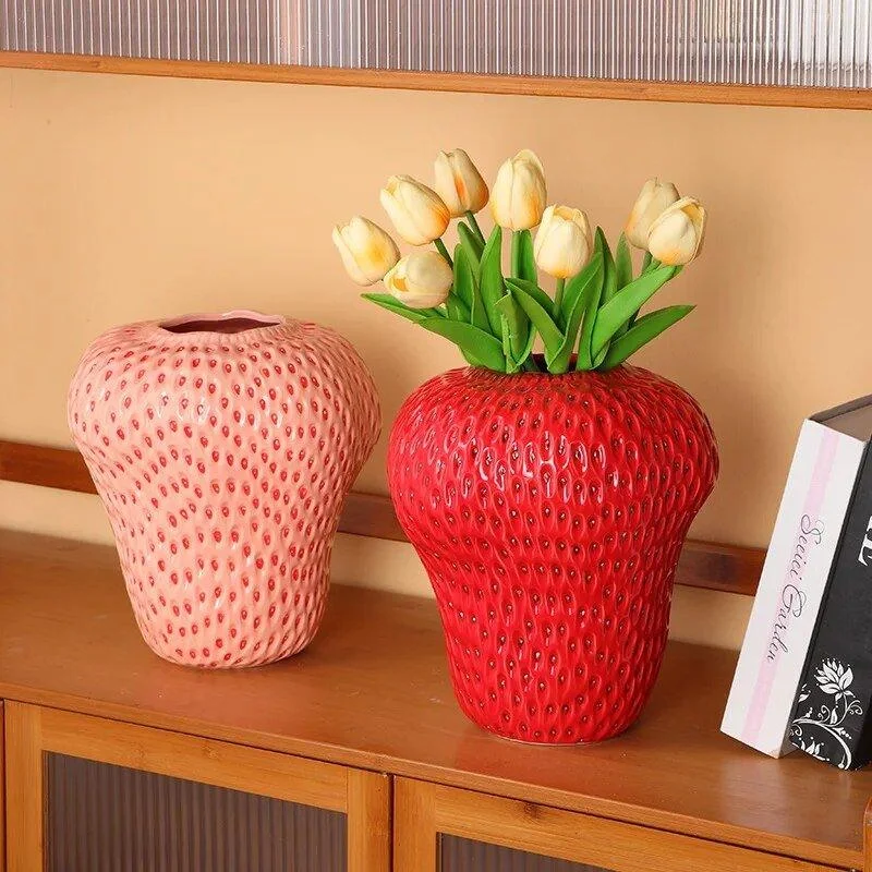Cartoon Strawberry Ceramic Vase -  - #tag1#