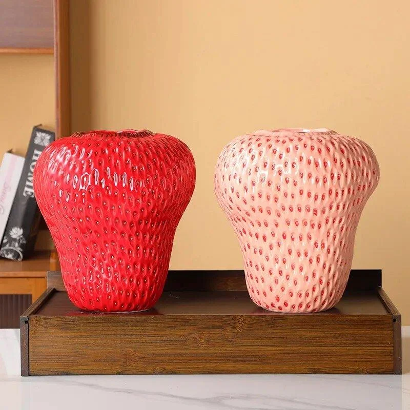 Cartoon Strawberry Ceramic Vase -  - #tag1#