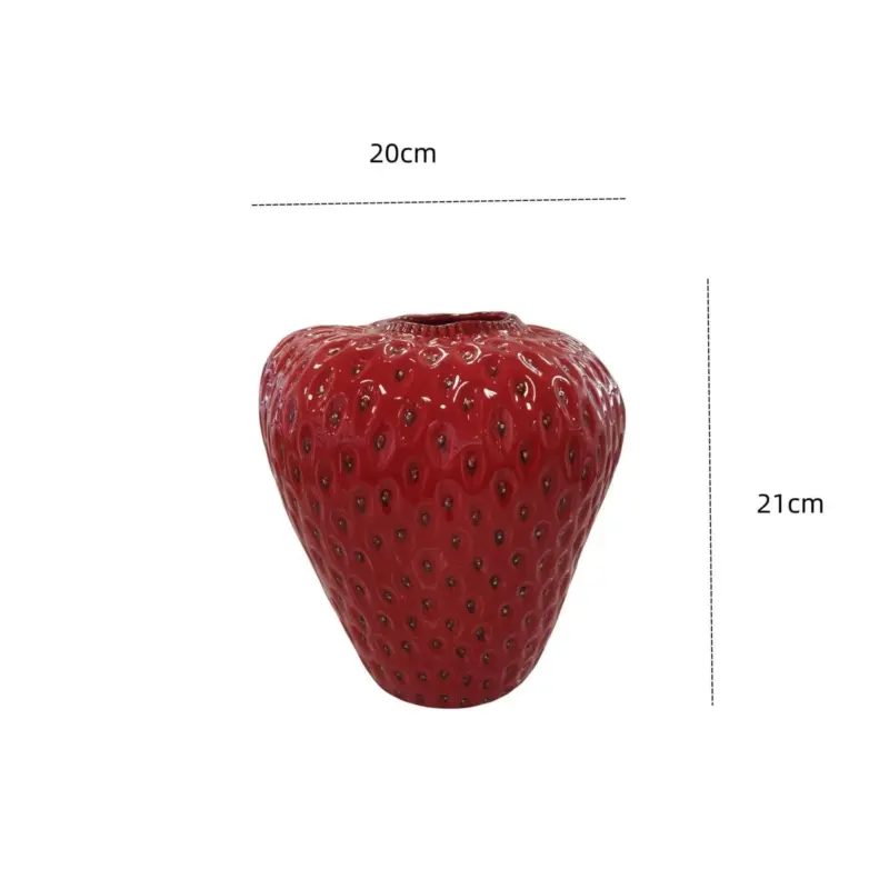 Cartoon Strawberry Ceramic Vase tag1
